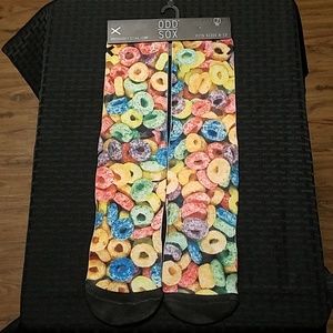 Men's Fruit Loops Cereal Print Crew Socks 6-13